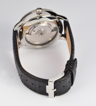Preview: Jacques Lemans N-222A Automatik Retro Classic Gangreserveanzeige Edelstahl silber Lederband